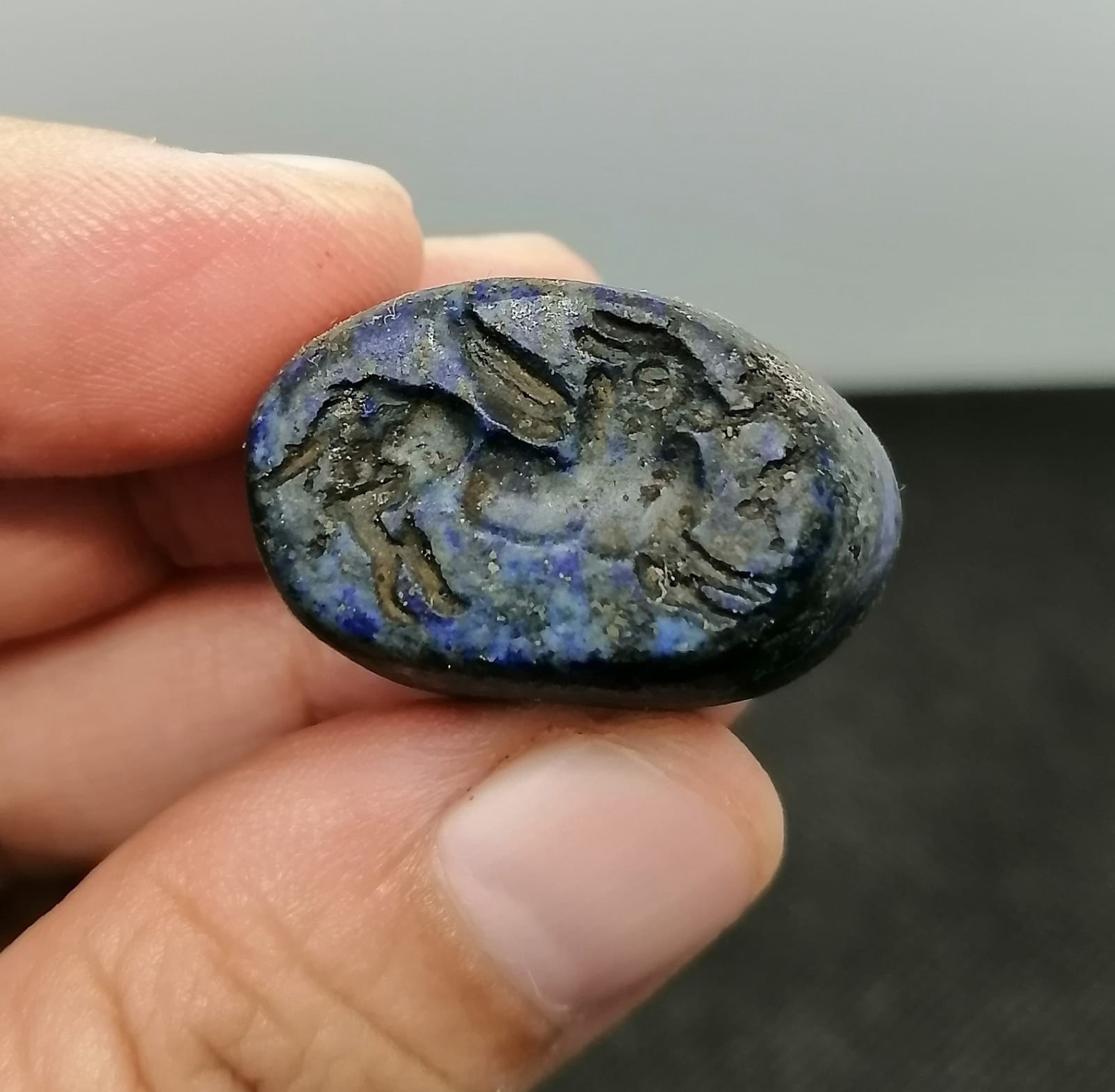 Roman Old Lapis Lazuli Stone Wonderful Unique Bead Roman Old Lapis Lazuli Stone Wonderful Unique Bead