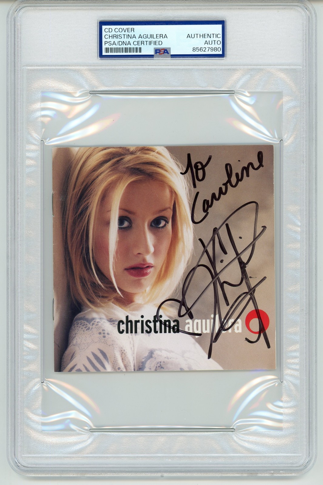 Christina Aguilera ~ Signed Autographed Debut Self-Titled CD Cover ~ PSA DNA Christina Aguilera ~ Signed Autographed Debut Self-Titled CD Cover ~ PSA DNA