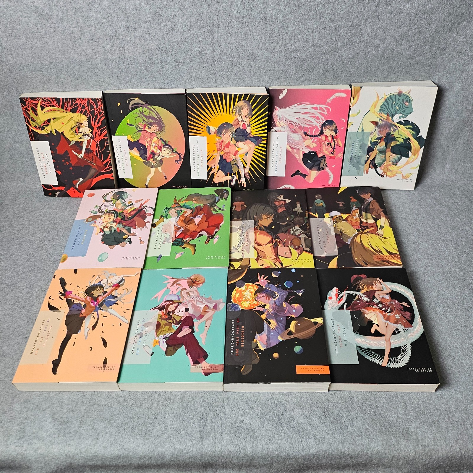 Monogatari Light Novel 13 Volumes Softcover English By Nisioisin Seasons 1 2 3