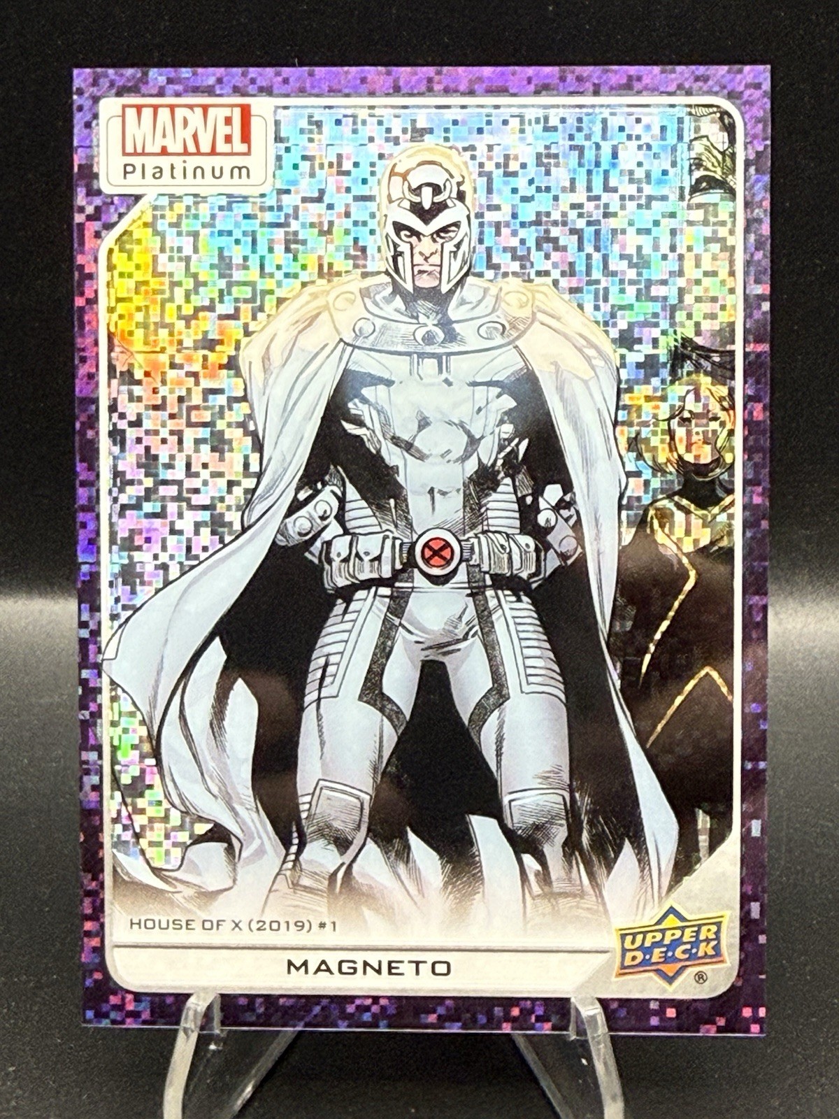 2023 Upper Deck Marvel Platinum High Series Purple Pixels 1/35 Magneto #164