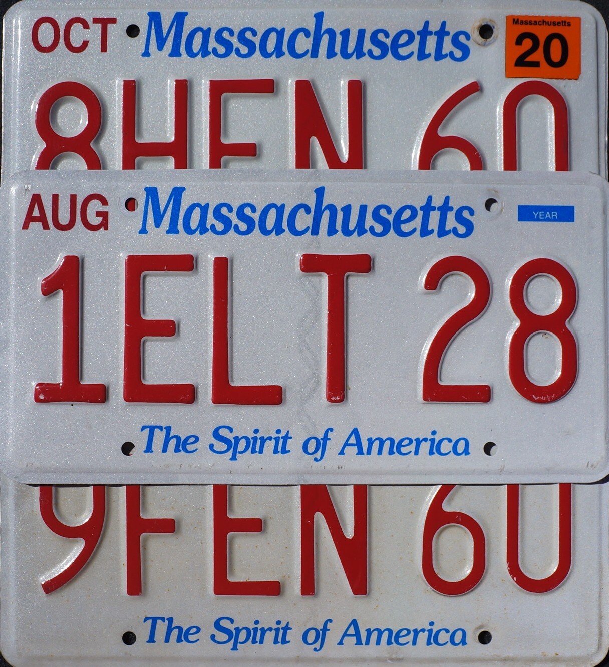 MASSACHUSETTS LICENSE PLATE - Spirit of America License Plate Tags Random #