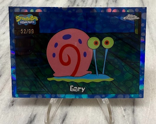 2025 Topps Chrome Spongebob #26 Gary Bubblefractor /99 2025 Topps Chrome Spongebob #26 Gary Bubblefractor /99