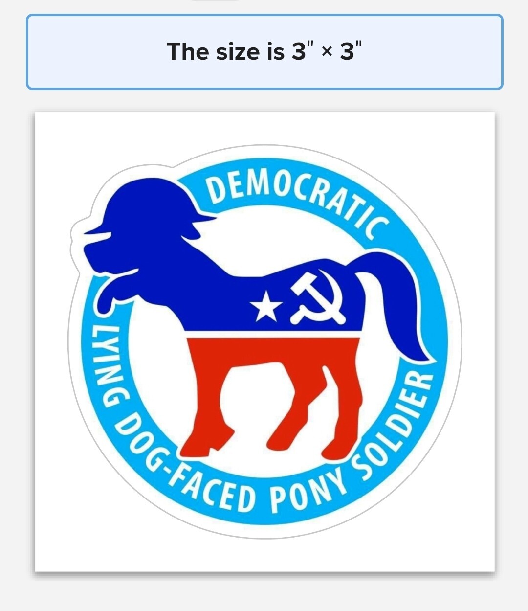 NEW DEMOCRAT LOGO HARRIS 2024 ANTI BIDEN 5 Year Warranty HD weather Proof Vinyl 