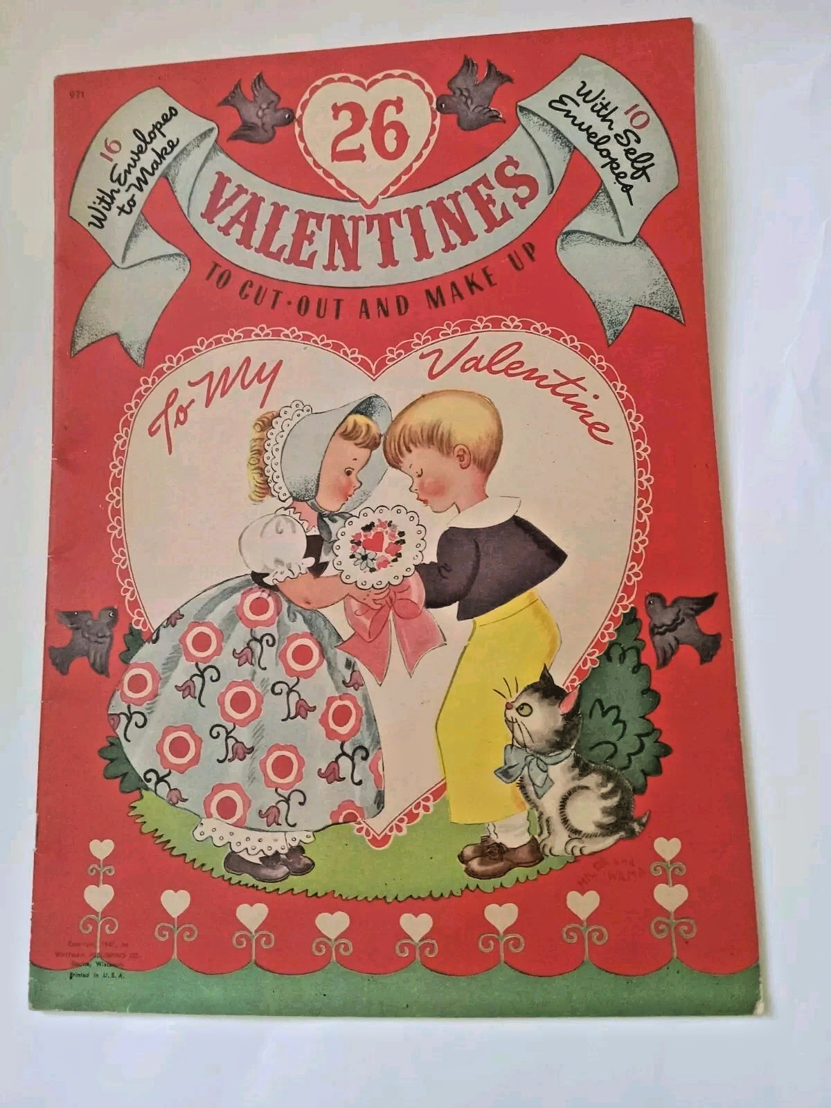 Vintage Unused Whitman Valentine Book To Cut Out & Make Up  Kane & Miloche 1947