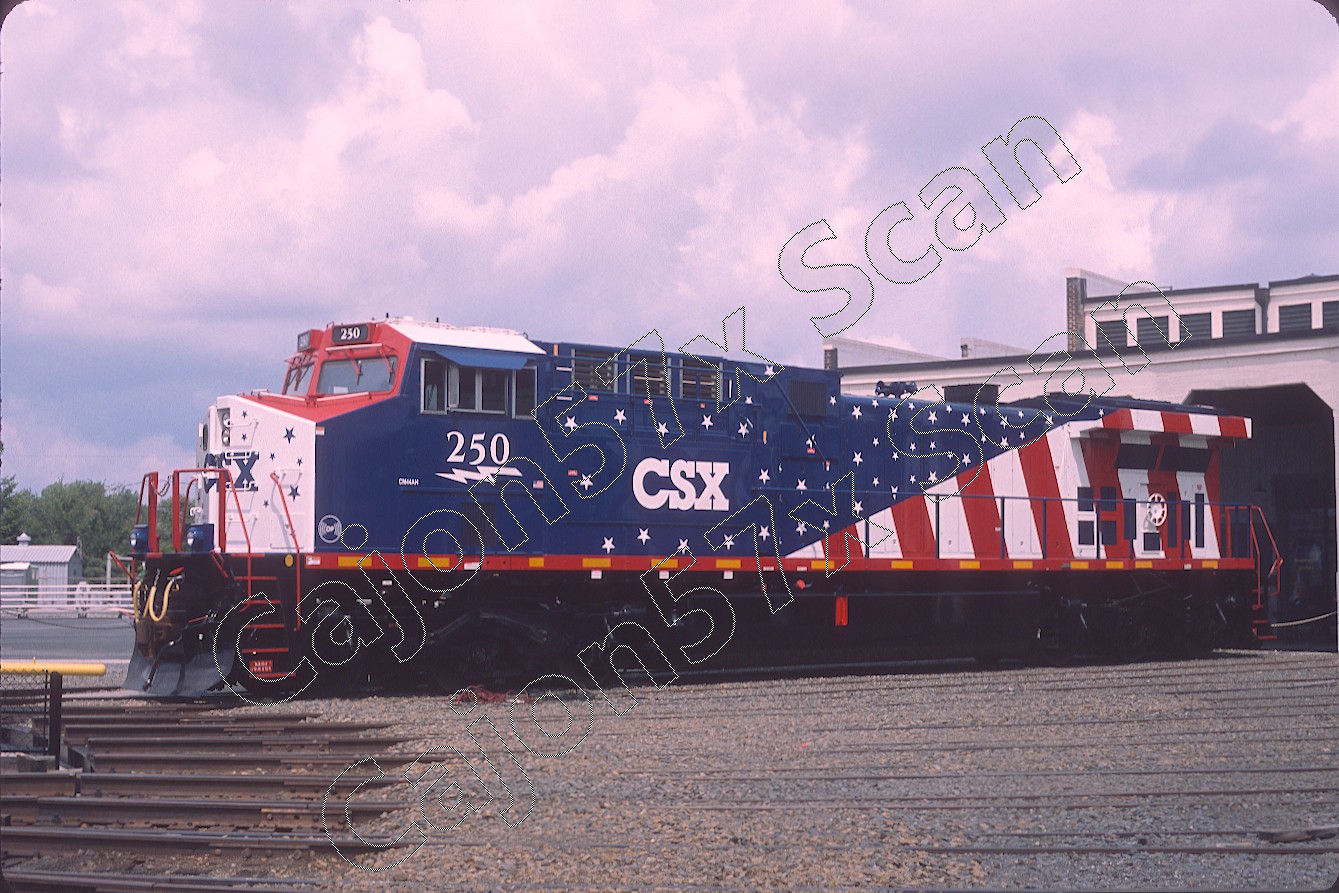 Original Slide- CSXT C44ACM 250 FRESH 250 America At Spencer,NC 8/26