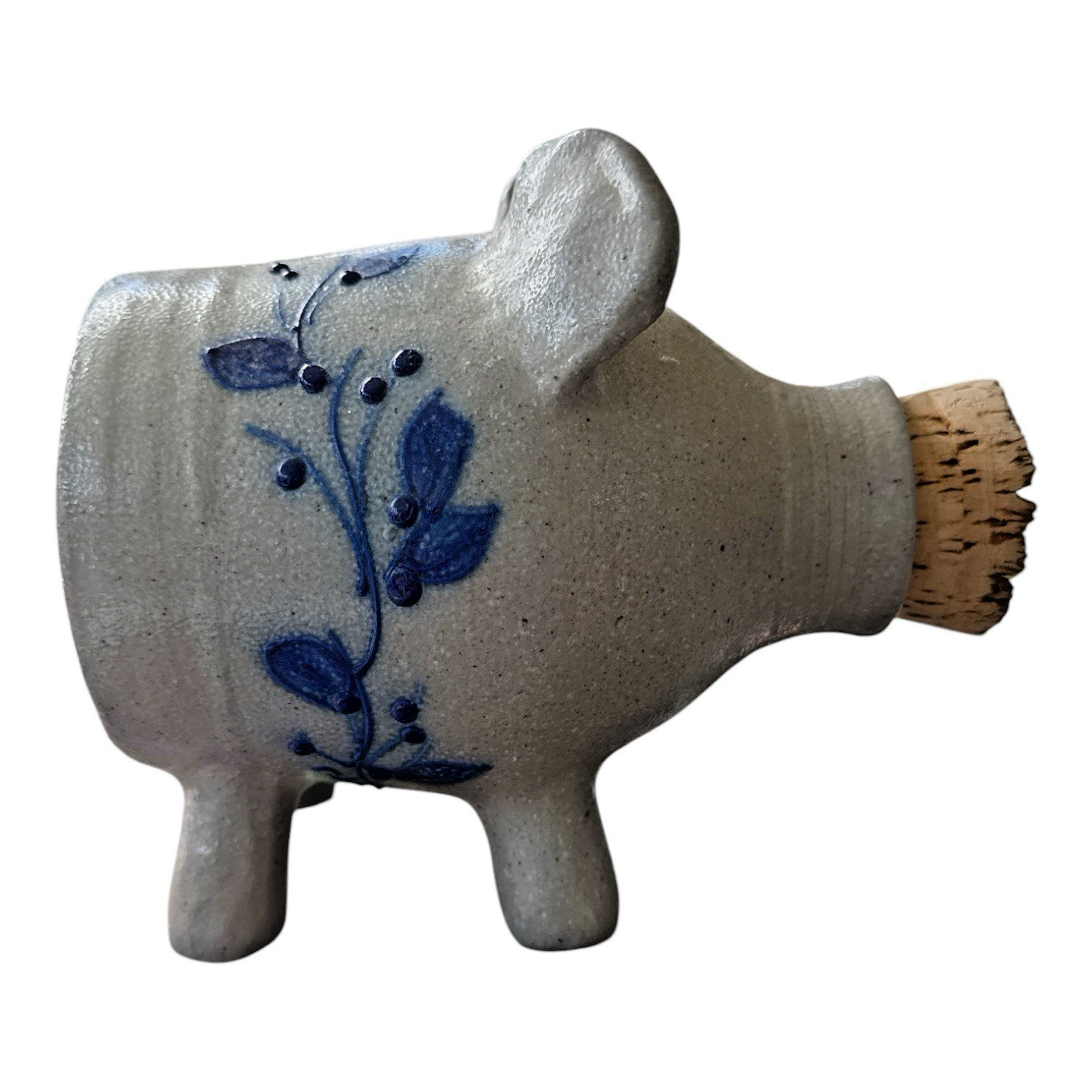Salmon Falls Stoneware Piggy Bank Blueberry Vines 1998 Dover NH Vintage Salmon Falls Stoneware Piggy Bank Blueberry Vines 1998 Dover NH Vintage