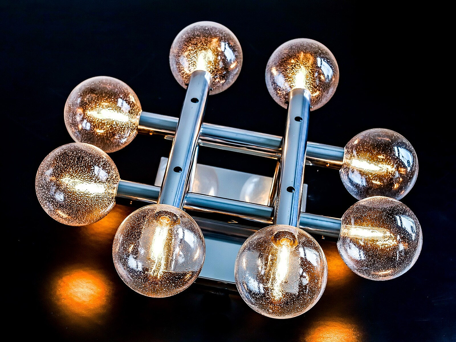 1 of 4 Kalmar Chrome Space Age Atomium RS Series Flush Mount by J. T. Kalmar 60s