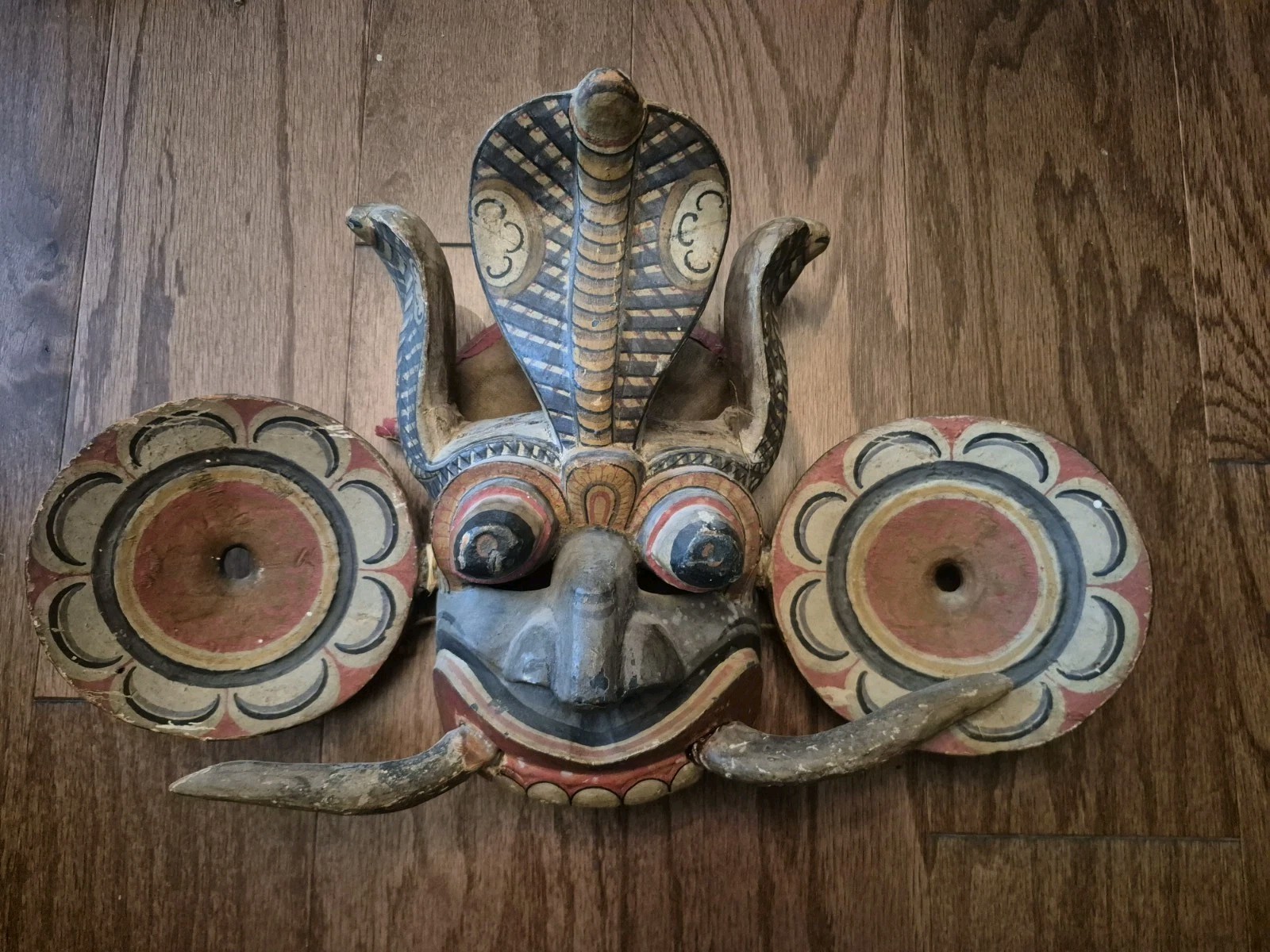 Antique Sri Lanka Naga Sanni Raksha Mask 19Th/Early 20c Ritual Performance Mask Antique Sri Lanka Naga Sanni Raksha Mask 19Th/Early 20c Ritual Performance Mask