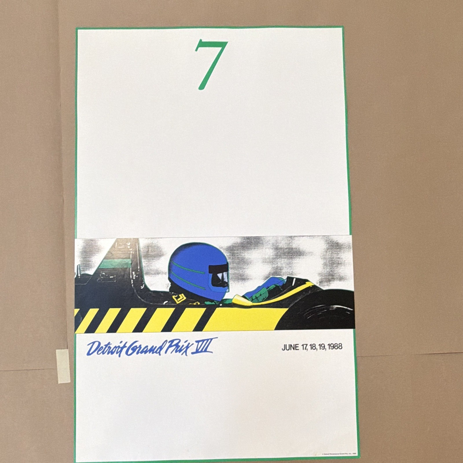1998 Detroit Grand Prix Poster Vintage Racing