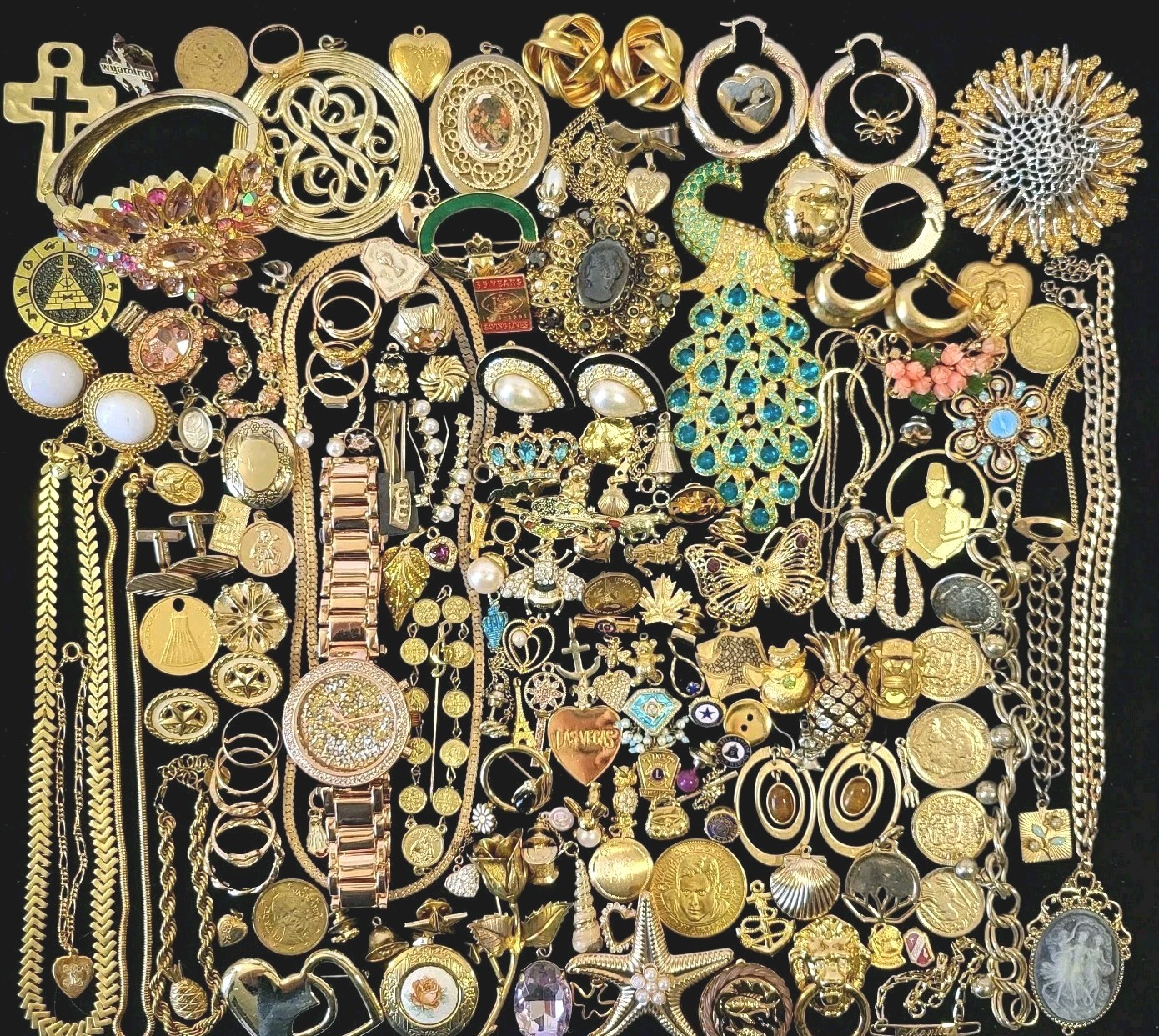 Vintage Junk Drawer Lot Mixed Metals Miscellaneous Collectibles