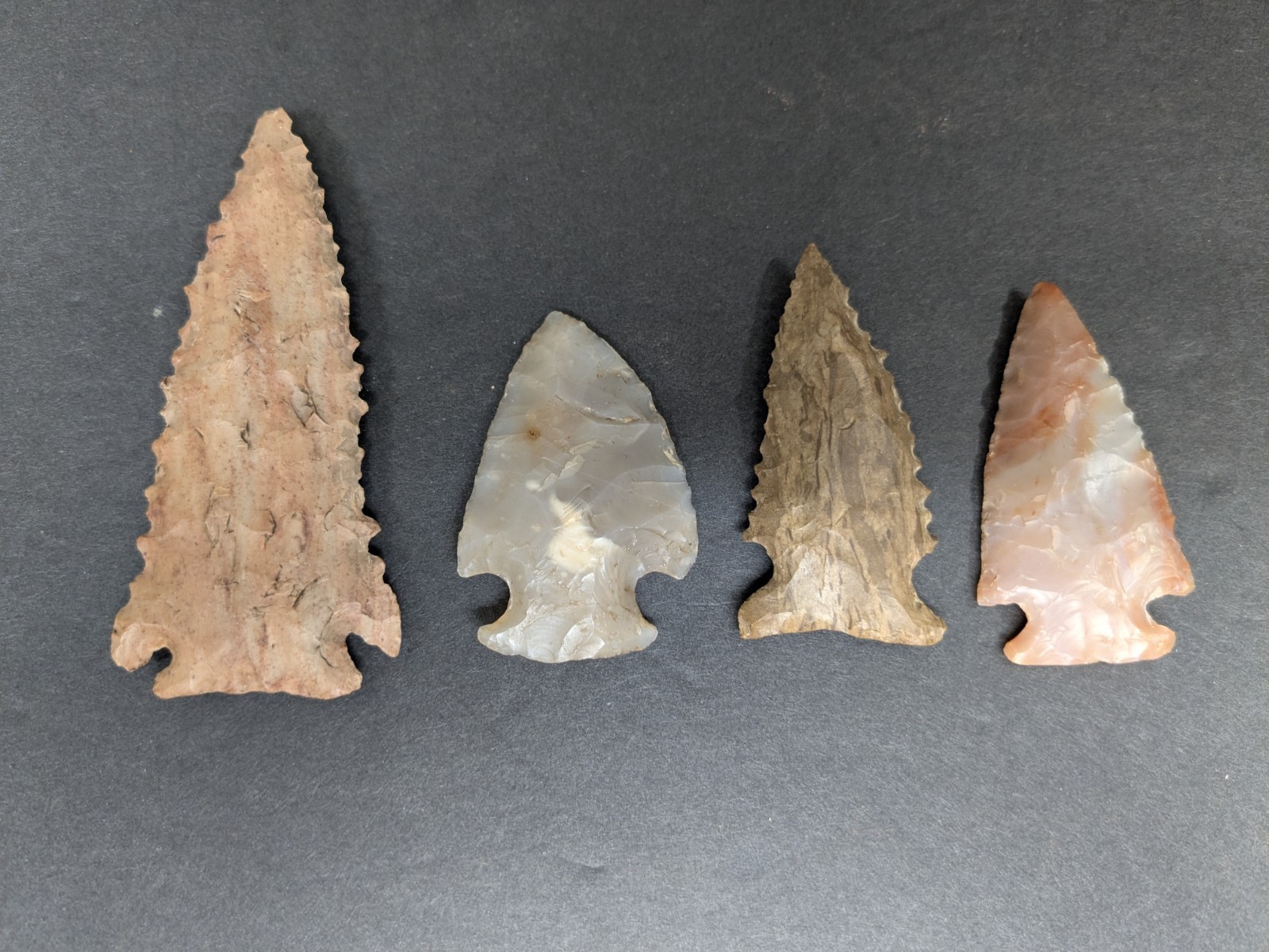 GUARANTEED Authentic Ancient Indian Arrowheads Artifacts Lot Of 4