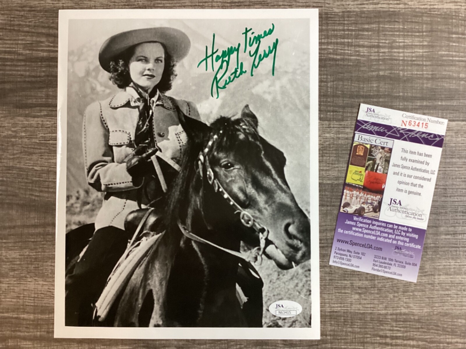 (SSG) Legendary RUTH TERRY Signed 8X10 Photo \