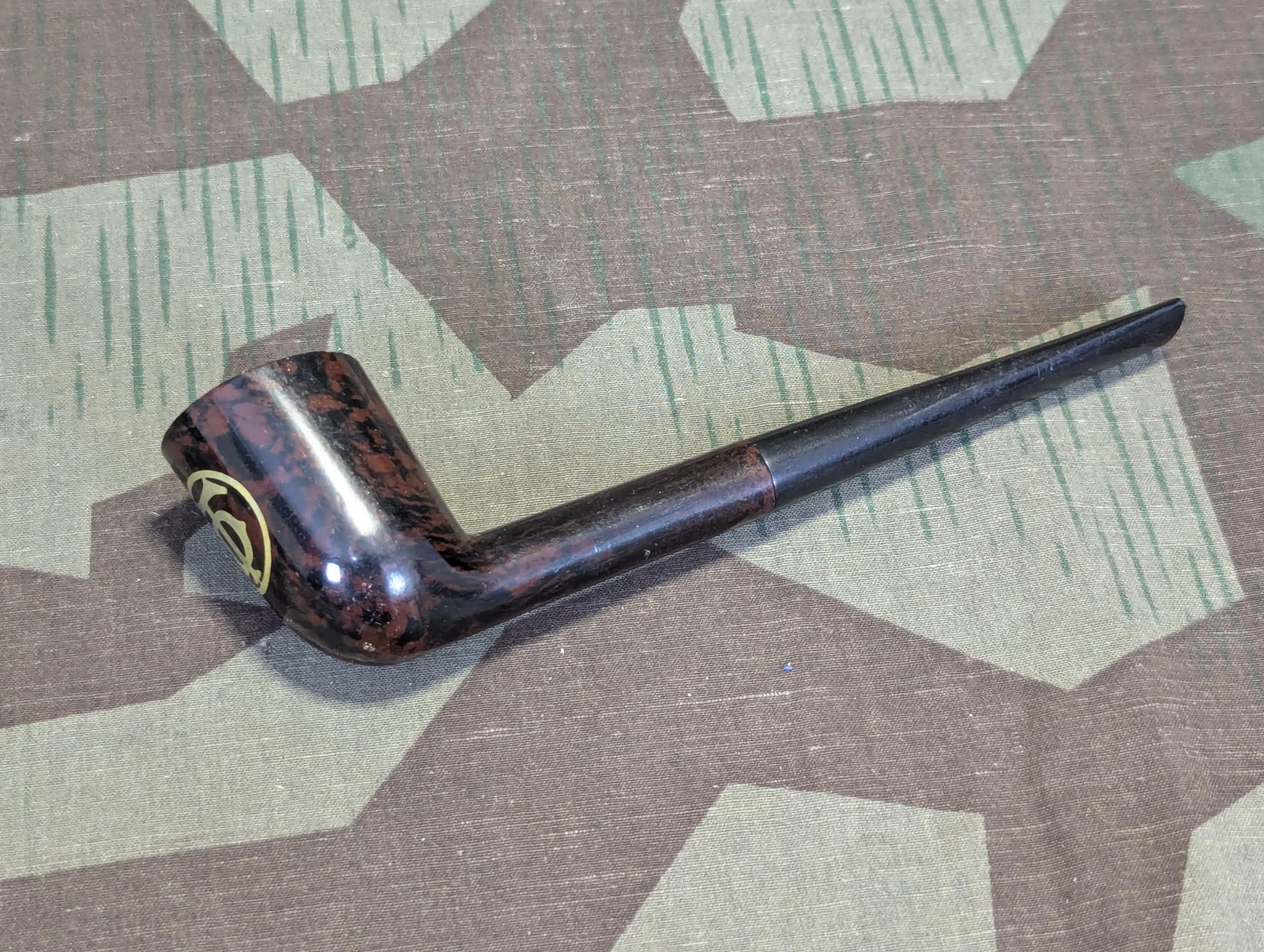 Vintage 1930s 1940s German TD Pipe Bakelite (?) WWII Unsmoked Logo Initial