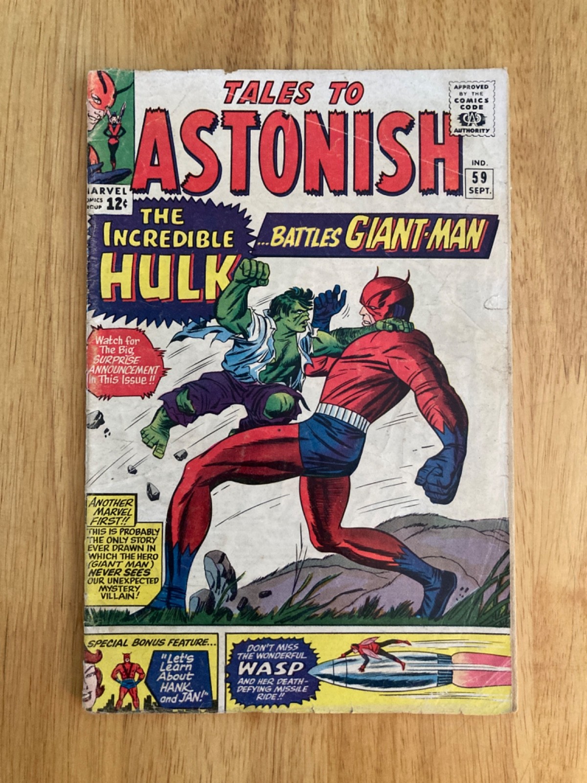 TALES TO ASTONISH #59 *1964/Key 1st Hulk in Title* (VG-, Needs A Press)
