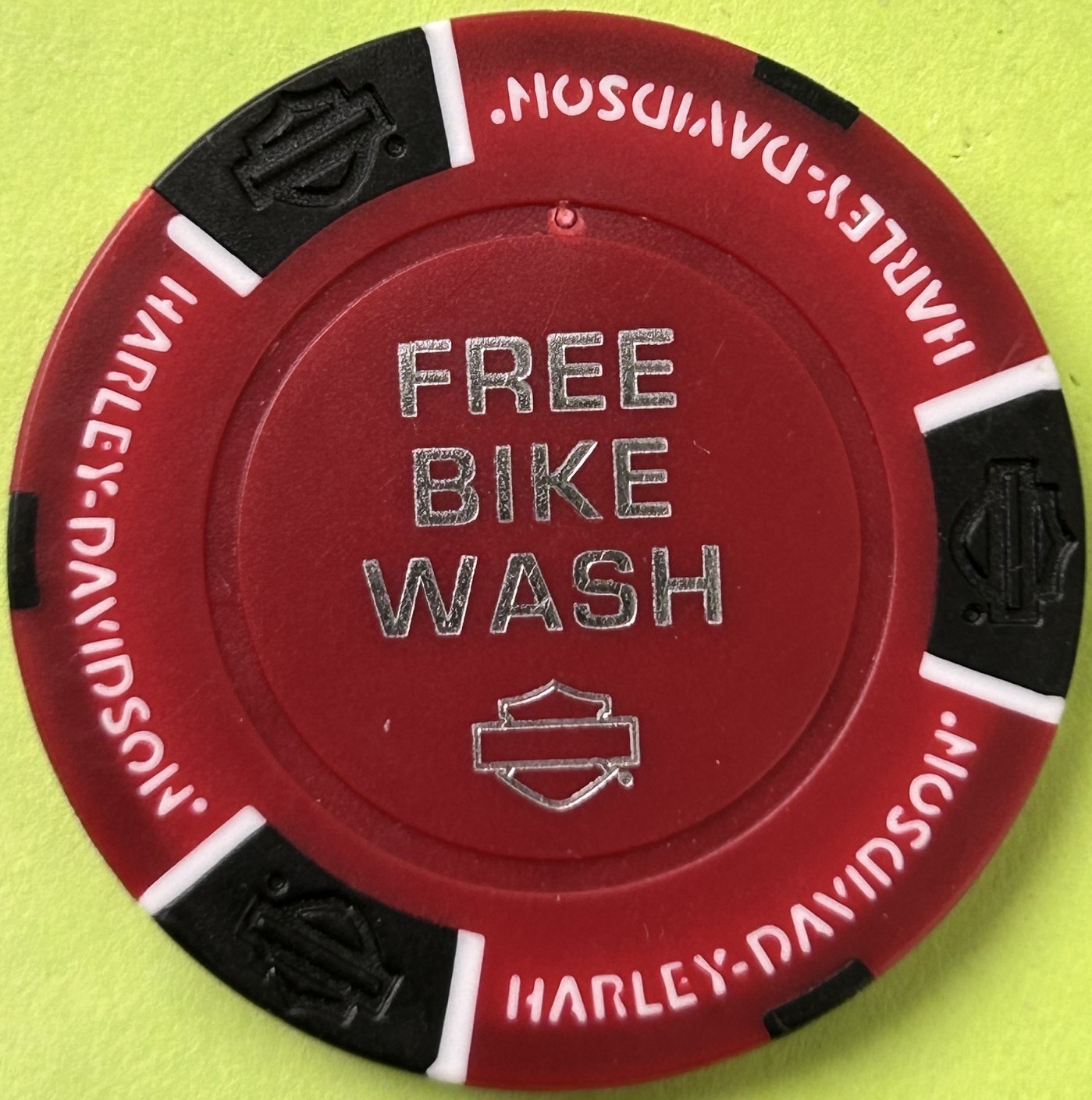 Harley Davidson Dealer Meeting Poker Chip in Las Vegas, Nevada FREE BIKE WASH Harley Davidson Dealer Meeting Poker Chip in Las Vegas, Nevada FREE BIKE WASH