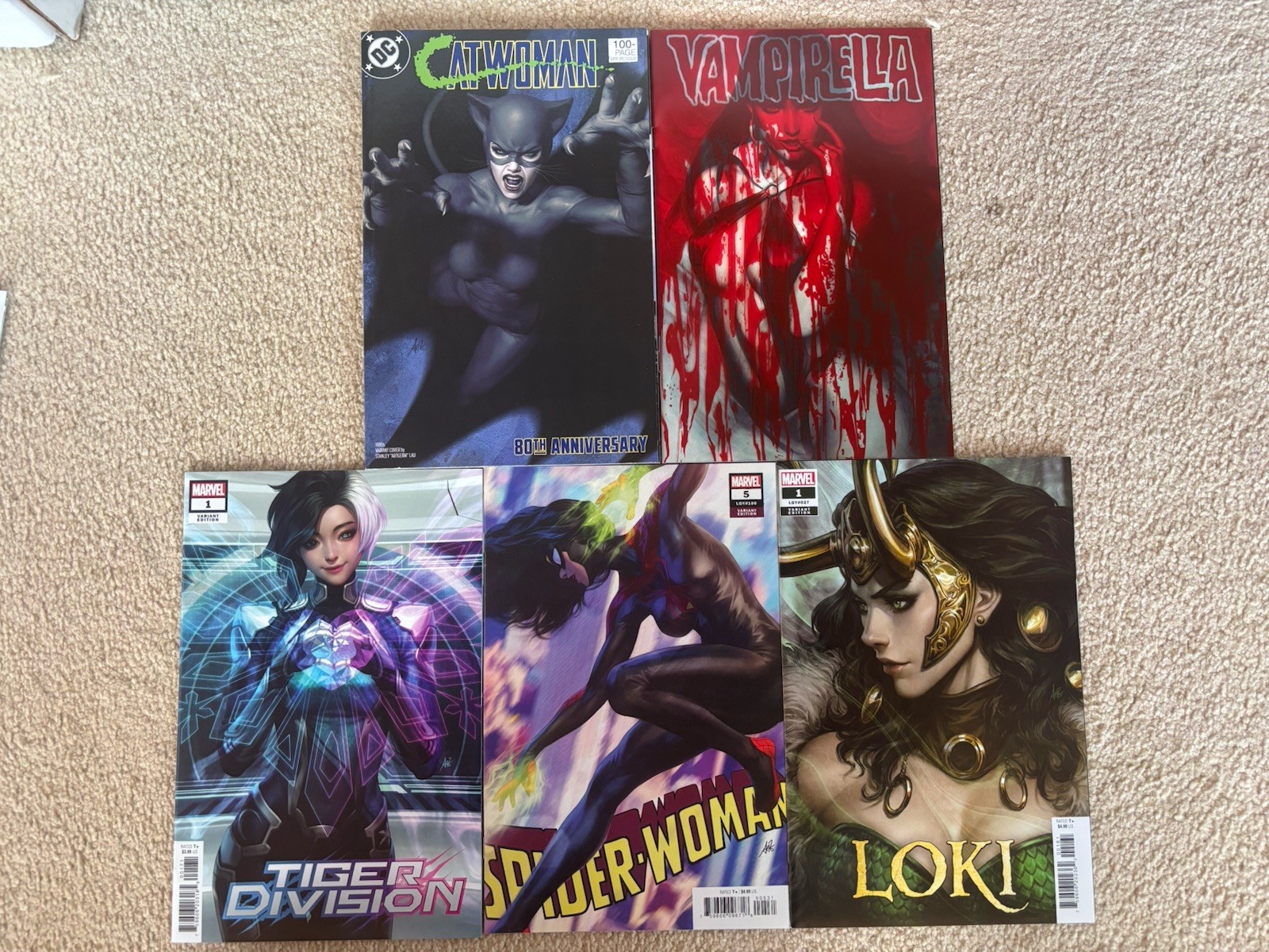 Lot Of 9 All Different Artgerm Variant Cover Comic Books NM Multiple Publishers Lot Of 9 All Different Artgerm Variant Cover Comic Books NM Multiple Publishers