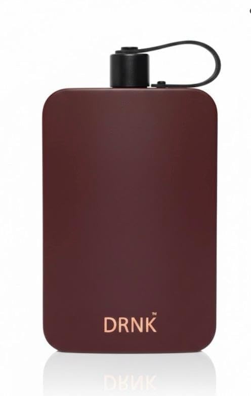 DRNK Steel Flat Water Bottle Shark Tank 17oz Truffle Peach BPA-Free