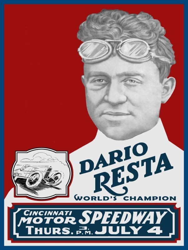 Dario Resta at Cincinnati Motor Speedway NEW Sign 18x24\