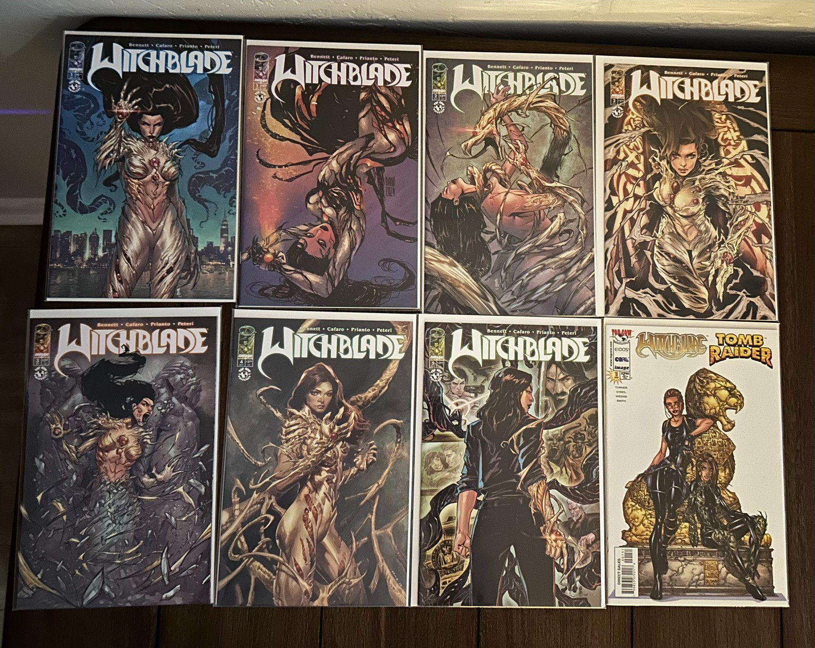 Witchblade #1-5 Lot (7 Books) + 1998 Tomb Raider Crossover #1 Image Comic Set Witchblade #1-5 Lot (7 Books) + 1998 Tomb Raider Crossover #1 Image Comic Set