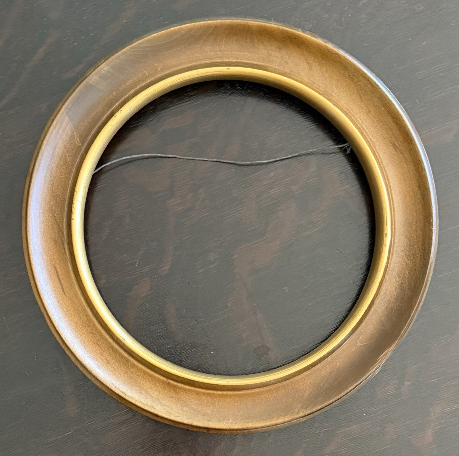Vintage Round Wood Frame / Plate Frame - 10 1/2