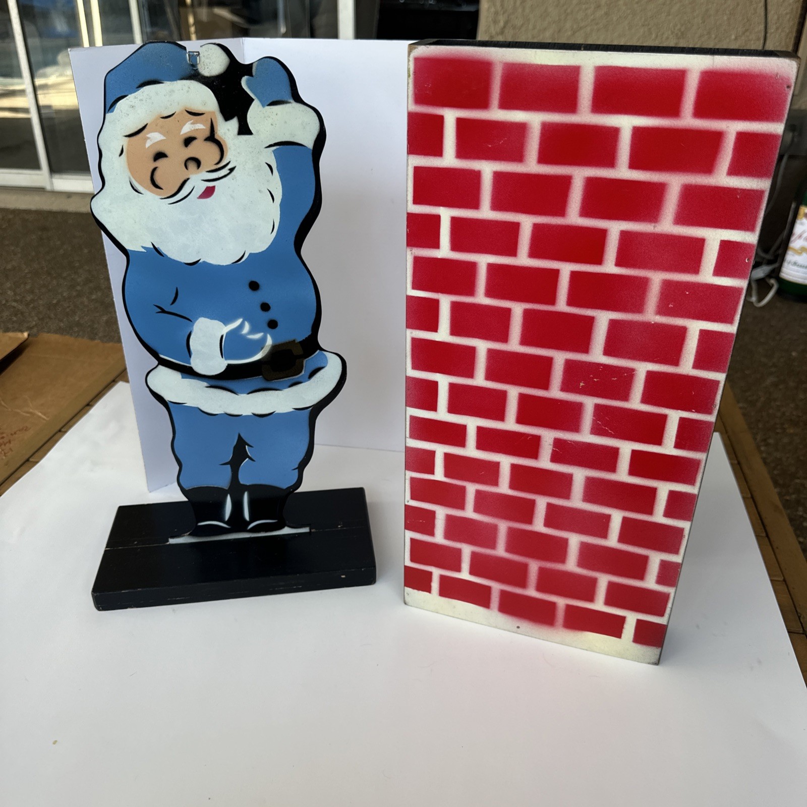 Vintage 16” Stage Santa Chimney Magic Trick Wood Color Changing Sucker Illusion