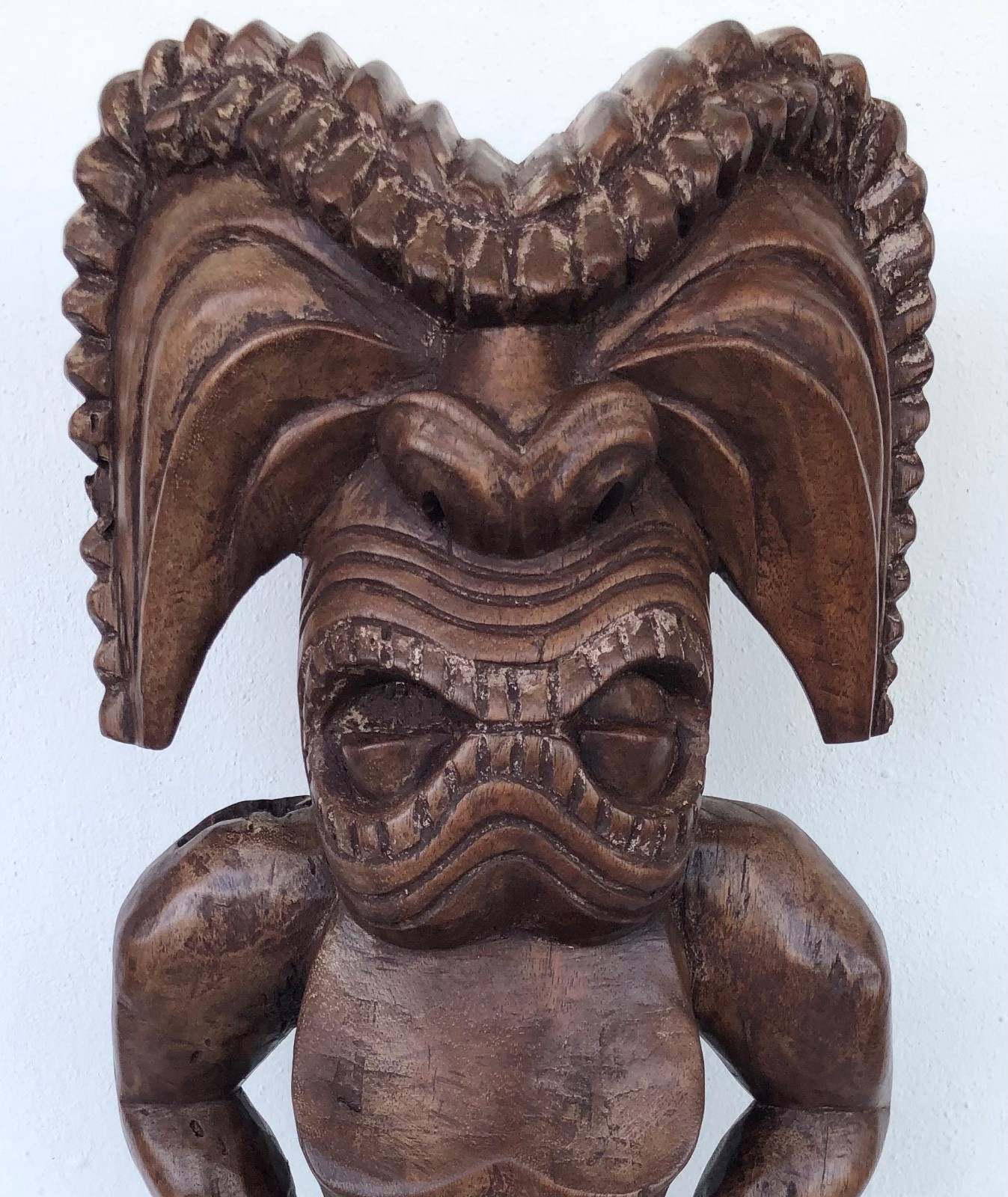 XXL expressive old Hawaiian Tiki sculpture 20,5 inch old Germany collection XXL expressive old Hawaiian Tiki sculpture 20,5 inch old Germany collection