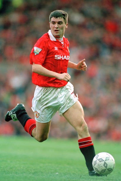 Roy Keane of Manchester United in action at Old Trafford 1994 Old Photo