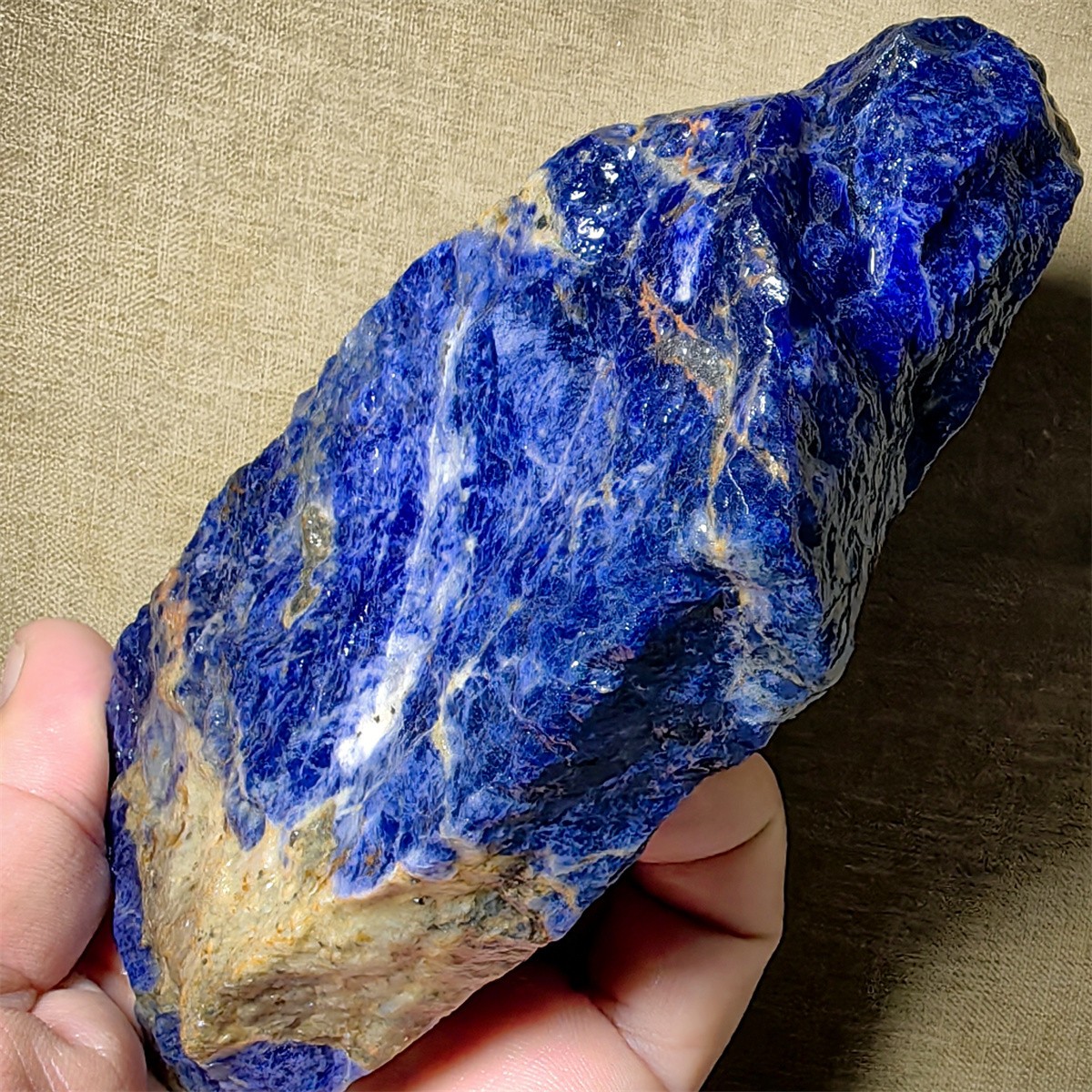 545g Natural Blue Sodalite Crystal rough raw specimen Healing L300