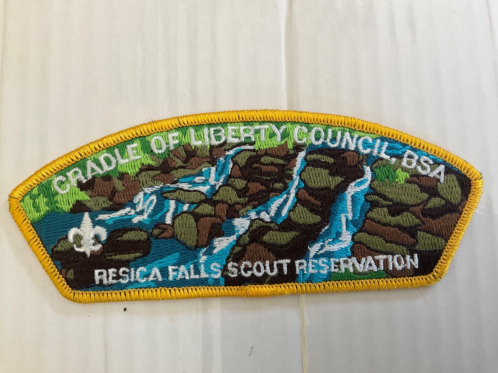 Cradle of Liberty Council CSP Camp Resica Falls Scout Reservation Yellow Border