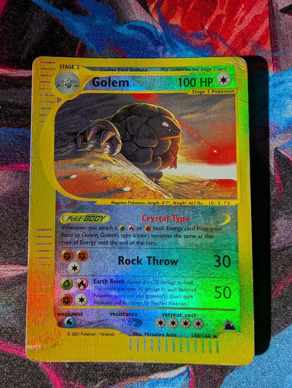 pokemon golem skyridge reverse holo 148/144 HP