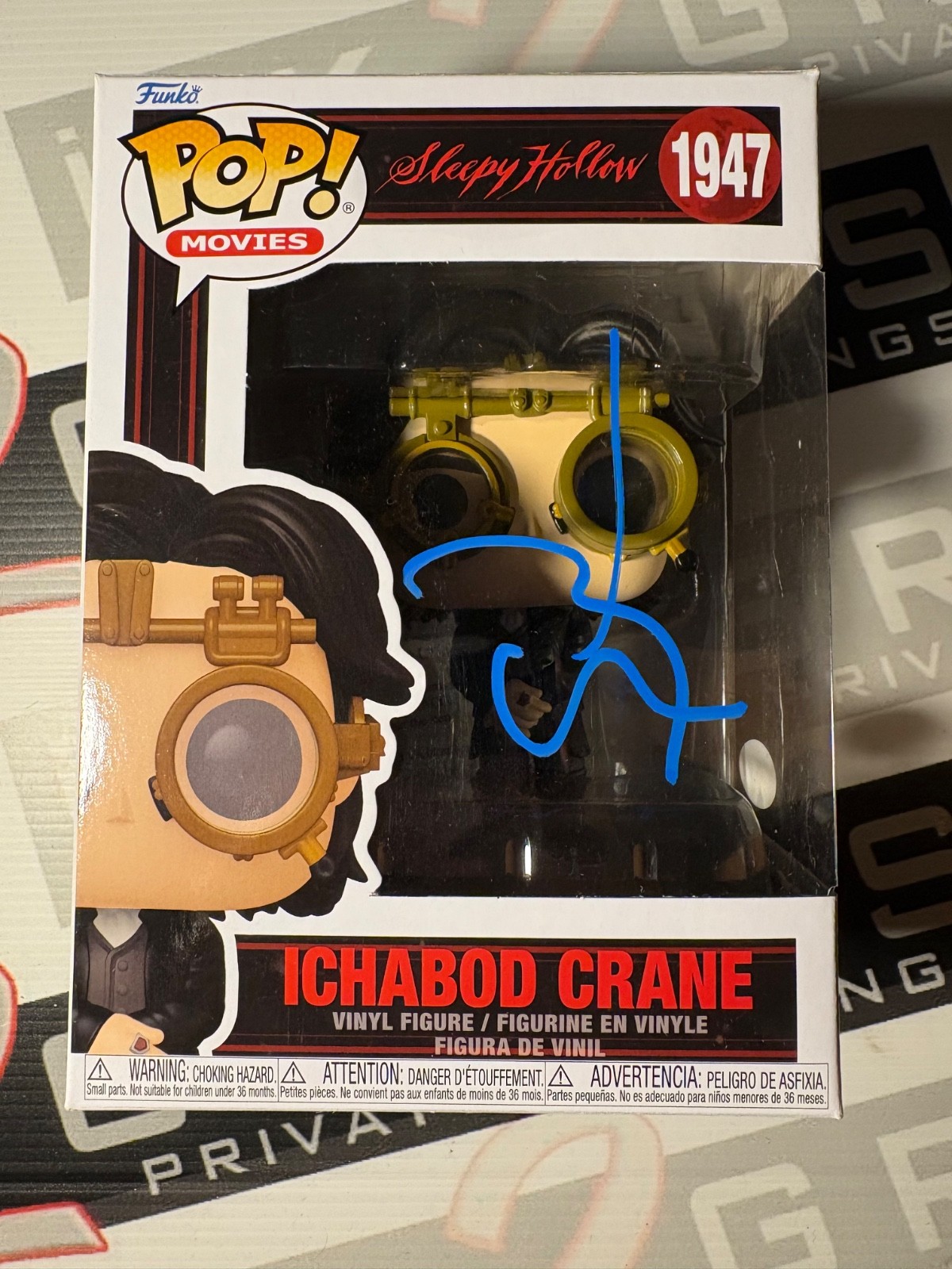 Johnny Depp Signed Ichabod Crane Funko Pop Autograph ACOA Sleepy Hollow Sparrow