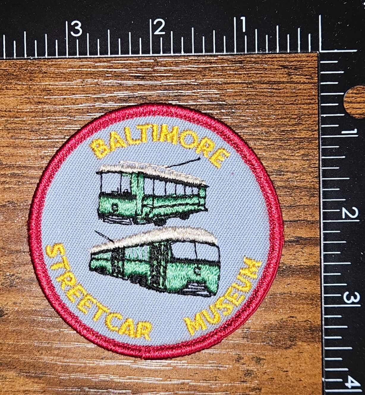 Baltimore Area Streetcar Museum Trolley Train Vintage Travel Patch 