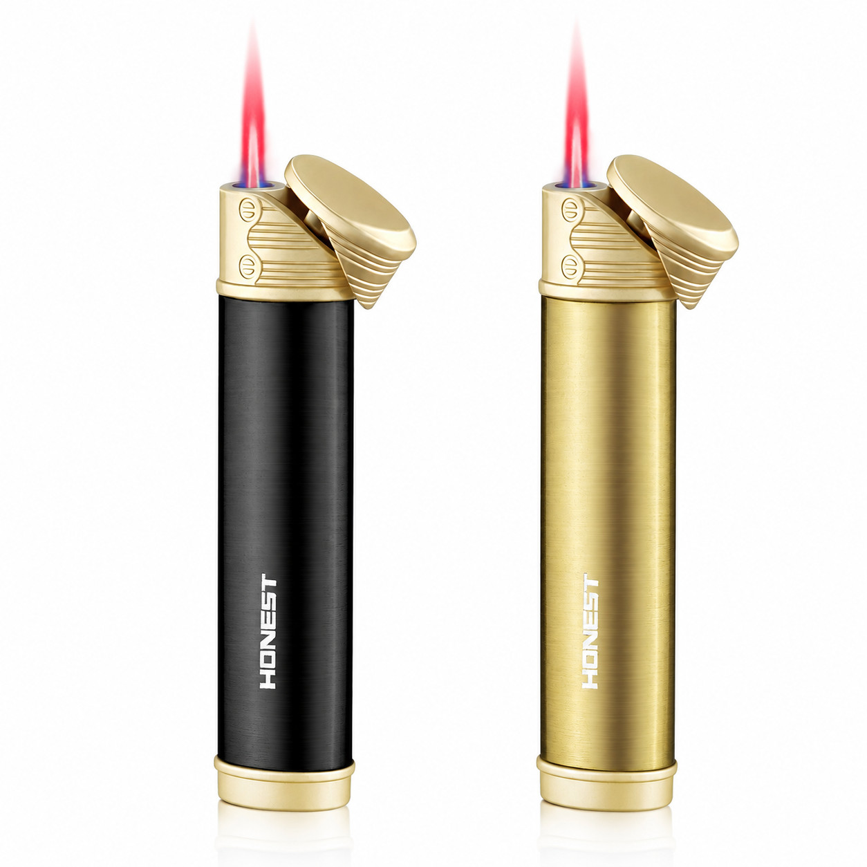 Mini Lighter Red Flame Metal Smoking Lighter Butane 1 Flame with Gift Box Mini Lighter Red Flame Metal Smoking Lighter Butane 1 Flame with Gift Box