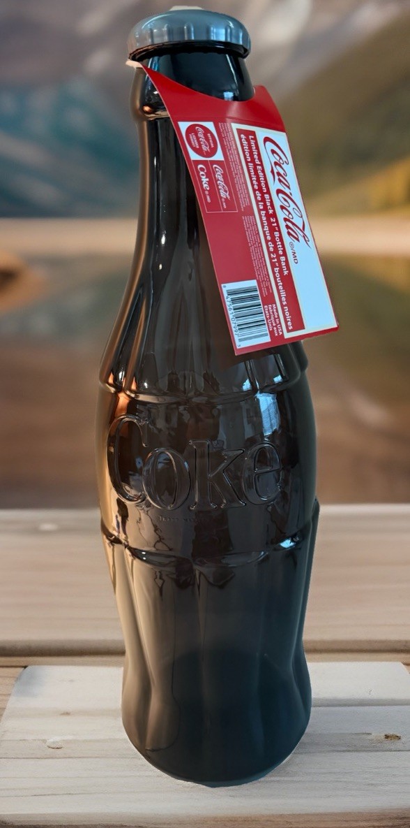 HUGE 22 Inch Licensed Coke Coca Cola Bottle Bank NEW COLOR NEON BLACK HUGE 22 Inch Licensed Coke Coca Cola Bottle Bank NEW COLOR NEON BLACK