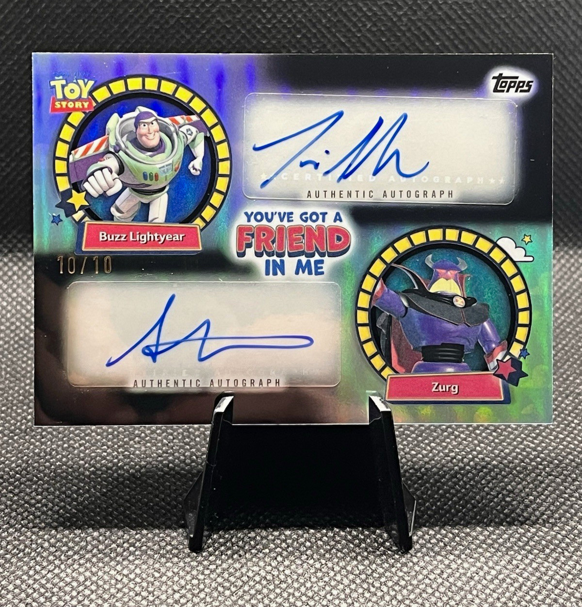 Topps 30 Years of Toy Story Buzz Lightyear Zurg YGF-AS Dual Auto 10/10