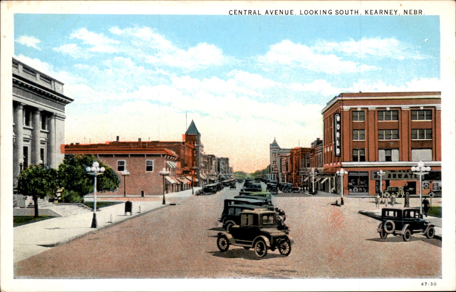 Kearney Nebraska Central Avenue Early Autos c1900-20s Vintage Postcard Kearney Nebraska Central Avenue Early Autos c1900-20s Vintage Postcard
