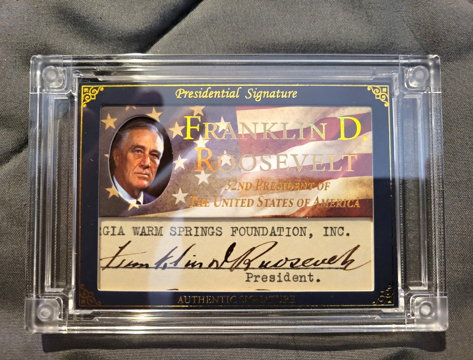 Franklin D. Roosevelt FDR Original Cut Signature. A Word From Potus 2025. 1 Of 2