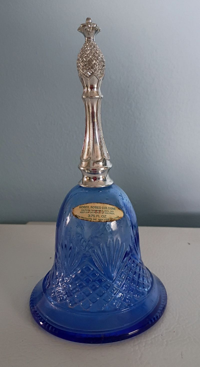 1976 AVON Cobalt Blue Glass Bell Perfume Bottle 1976 AVON Cobalt Blue Glass Bell Perfume Bottle