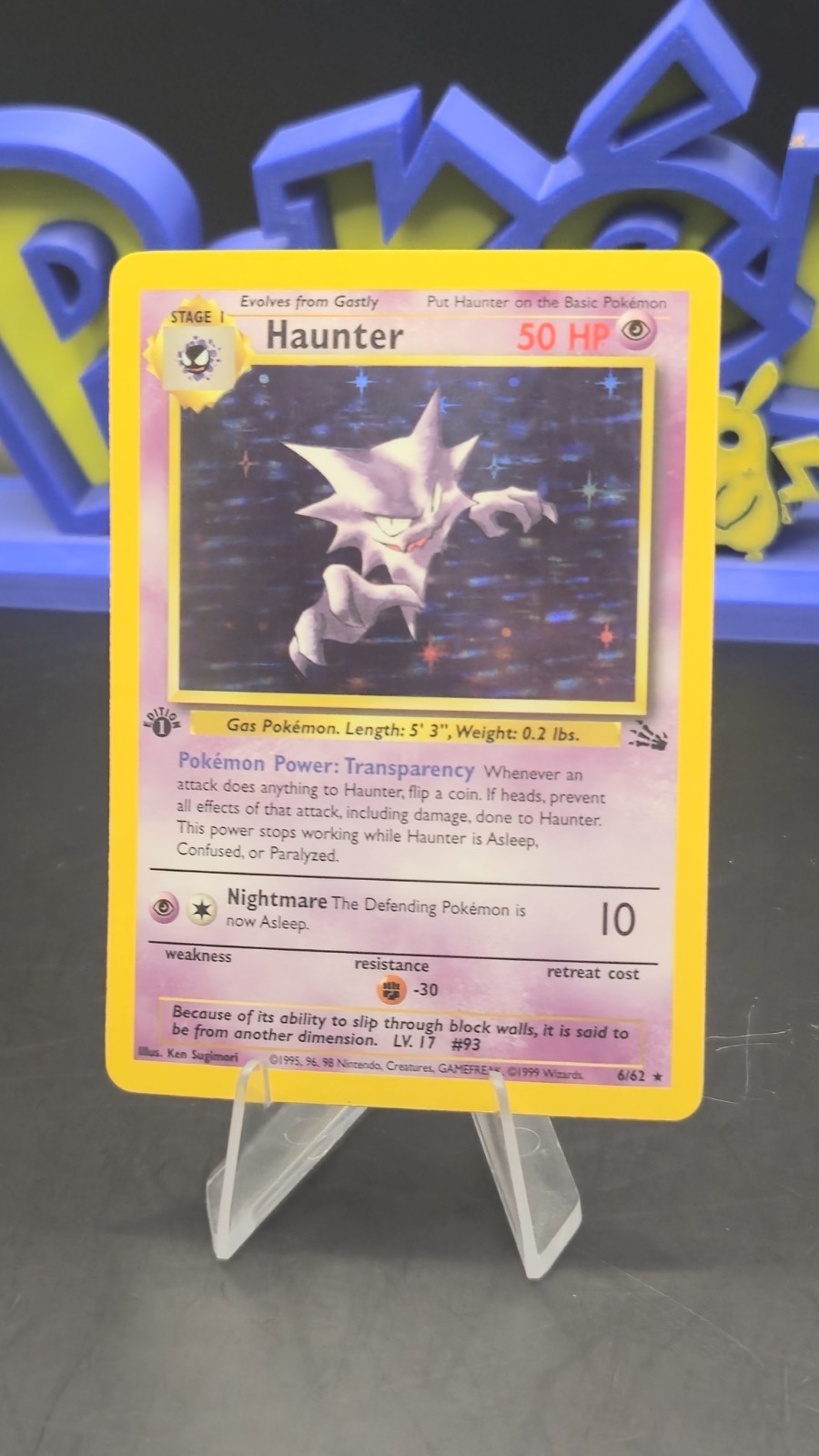 Pokémon TCG 1999 WOTC Haunter Fossil Holo First Edition 6/62 PSA 9 10 VINTAGE Pokémon TCG 1999 WOTC Haunter Fossil Holo First Edition 6/62 PSA 9 10 VINTAGE