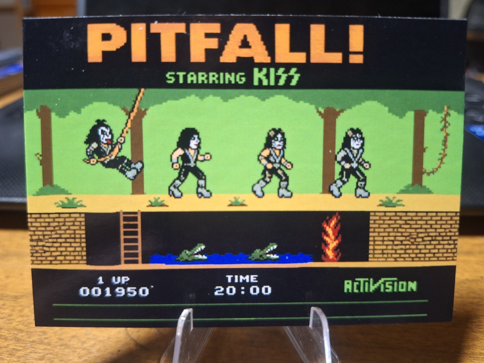 Custom Atari 2600 Kiss Pitfall Video Game \ Custom Atari 2600 Kiss Pitfall Video Game \