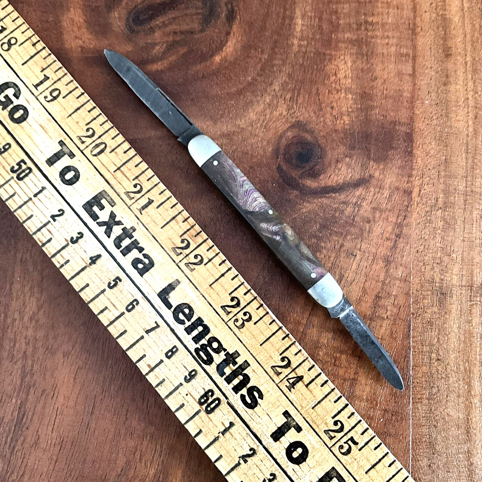 Vintage Schrade Cut Co Walden NY Folding Pocket Knife 2 Blades Rare Item