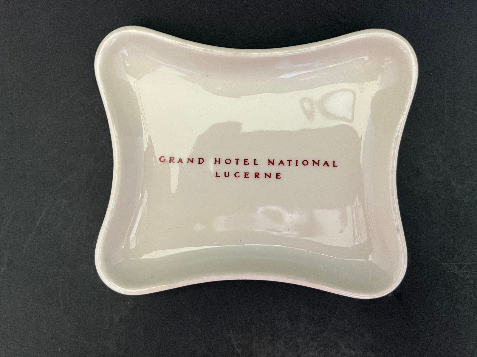 Grand Hotel National Lucerne  Ceramic Souvenir Dish Tray