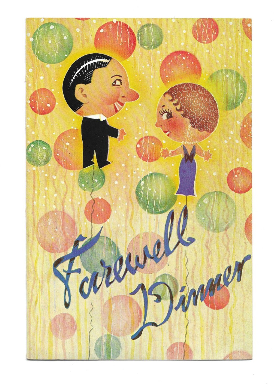 1937 Holland America Line Farewell Dinner Menu Steamship RMS Statendam D-34