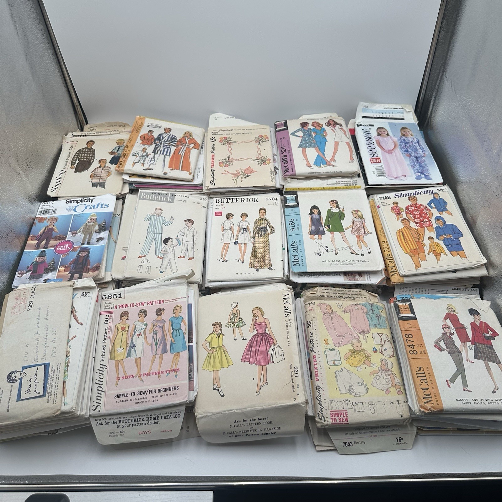 188 Vintage Sewing Patterns Simplicity McCalls Butterick Mixed Lot 1960s+ 188 Vintage Sewing Patterns Simplicity McCalls Butterick Mixed Lot 1960s+