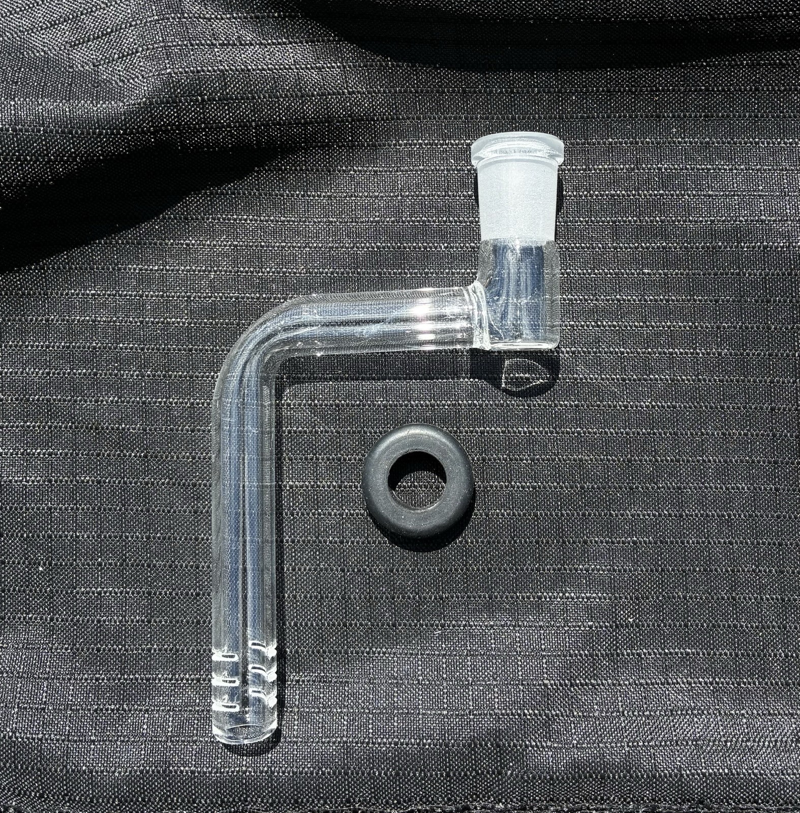 Bottle Glass 14mm Downstem 90 Degree Curved Bent Hookah Bong Water Pipe Bubbler