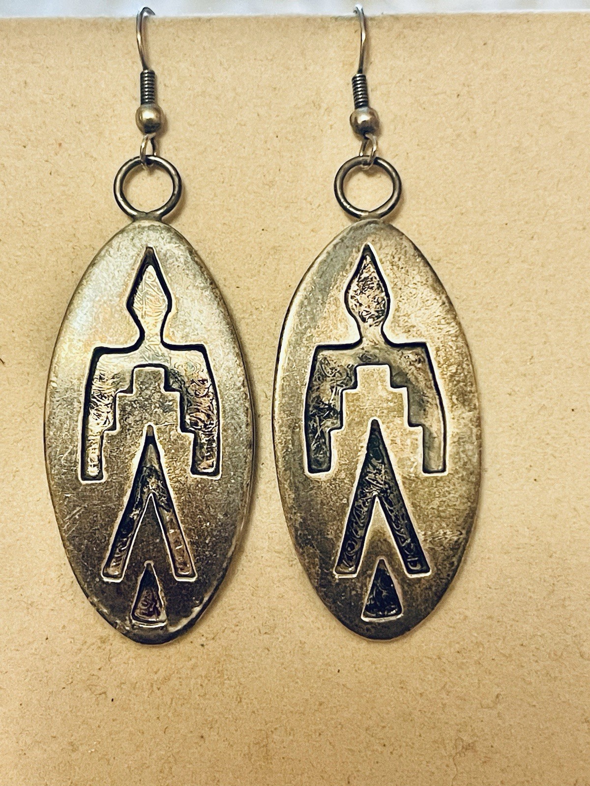 VTG NATIVE AMERICAN HOPI STERLING SILVER Dangle EARRINGS 17 G VTG NATIVE AMERICAN HOPI STERLING SILVER Dangle EARRINGS 17 G