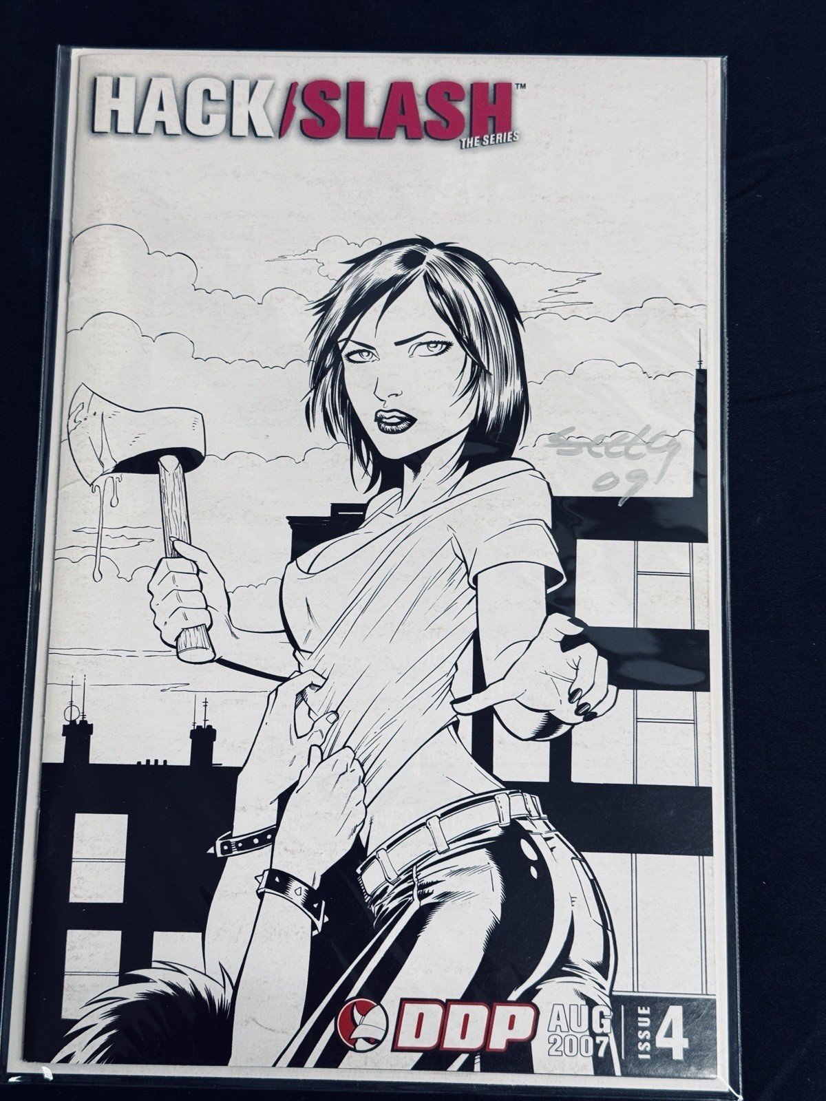 KILLERS Hack/Slash DDP series No. 4 Variant Sketch Black And White SIGNED