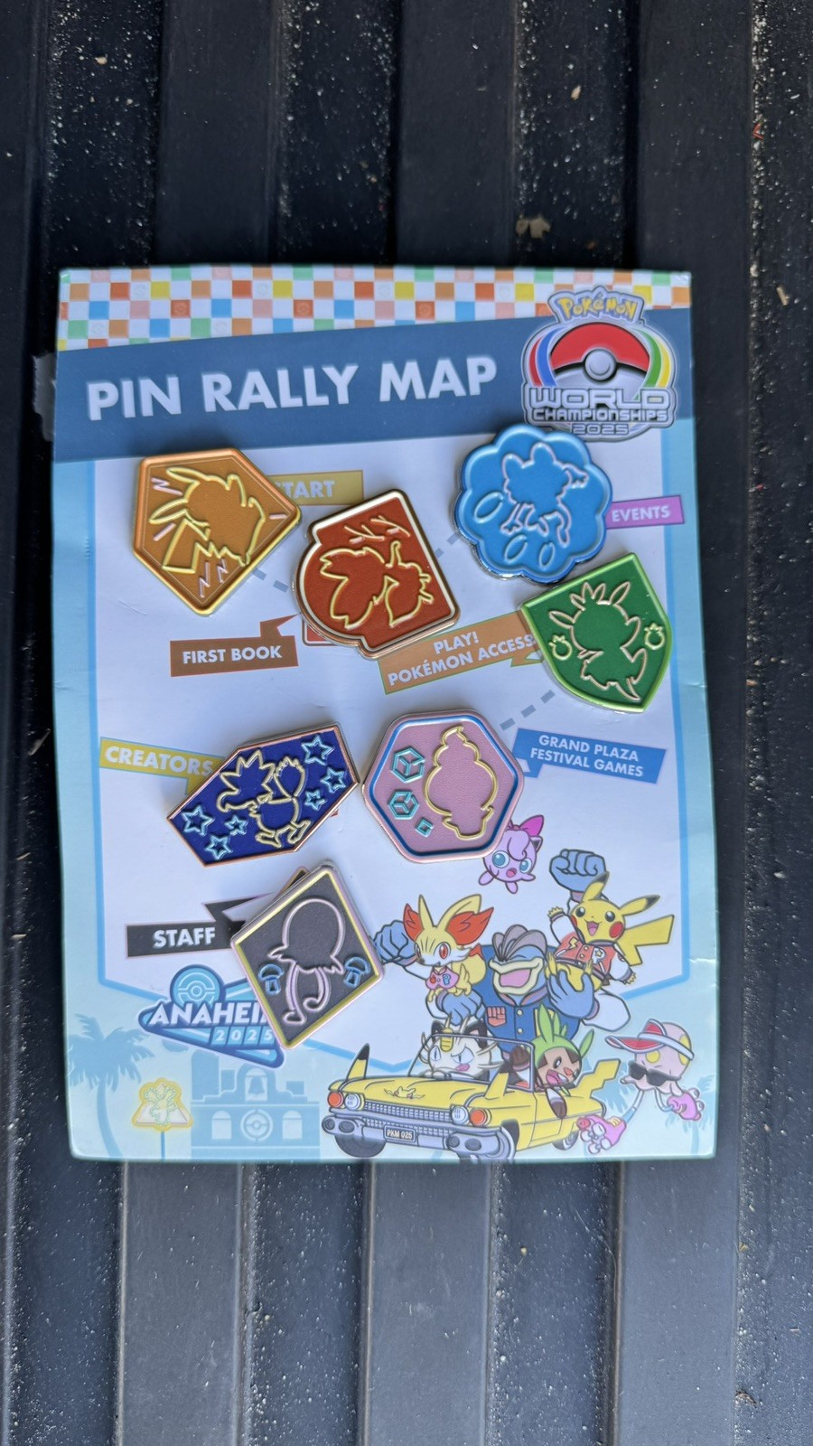 Pokemon World Championships 2025 Anaheim Worlds Pin Rally Complete Set of 7 Pins Pokemon World Championships 2025 Anaheim Worlds Pin Rally Complete Set of 7 Pins