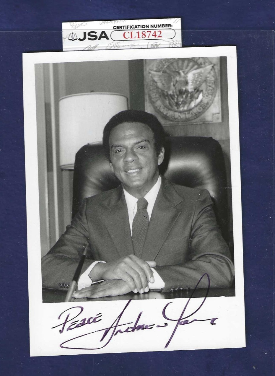Andrew Young Autographed 5x7 Photo Civil Rights Activist Politician JSA COA
