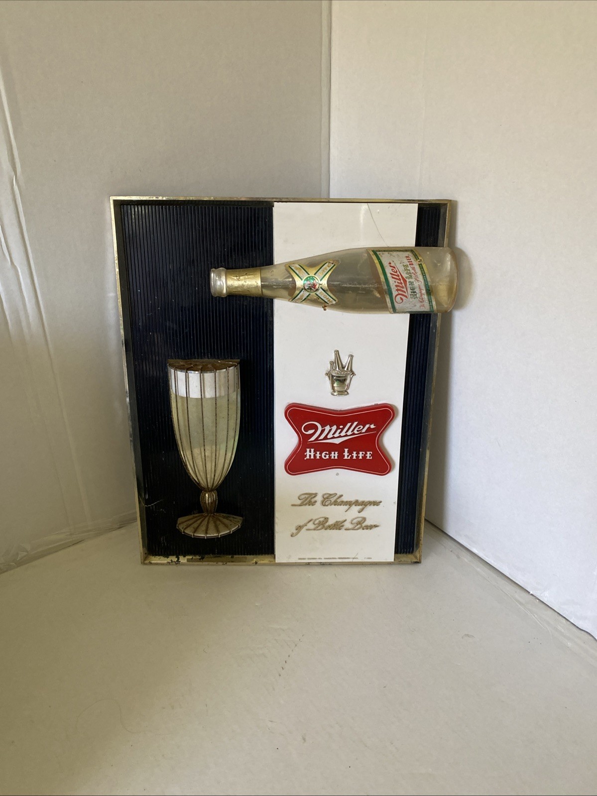 Vintage 1950’s Miller High Life Motion Light Face Plate Only 16x13 Vintage 1950’s Miller High Life Motion Light Face Plate Only 16x13